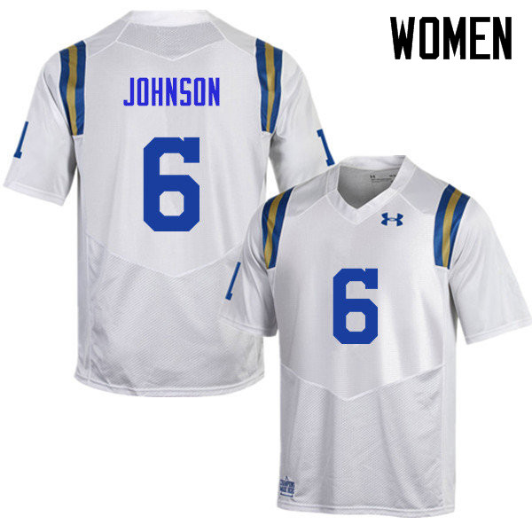 Women #6 Stephen Johnson UCLA Bruins Under Armour College Football Jerseys Sale-White - Click Image to Close